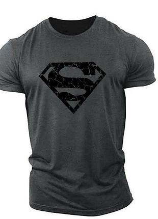 Футболка темно-серого цвета sport line с лого superman