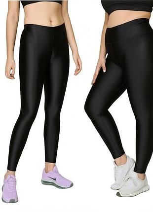 Лосины женские спортивные черные, бифлекс, размеры 40 - 62. 62