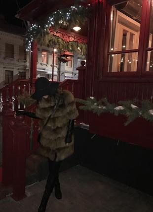 Шуба мех лиса италия