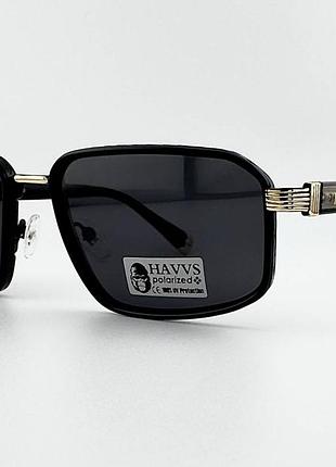 Солнцезащитные очки мужские havvs hv68119 a, поляризационные, черные с золотом