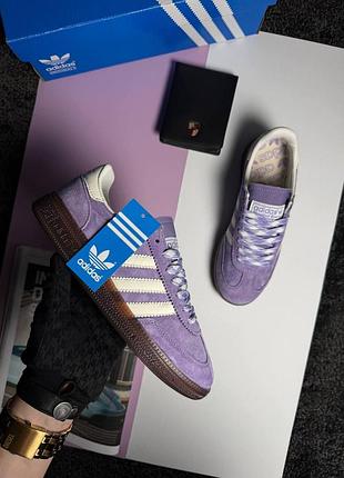 Женские кроссовки adidas spezial lavender white