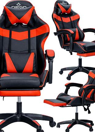 Крісло геймерське diego phantom rs black-red