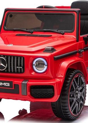 Дитячий електромобіль mercedes g63 12v червоний з пультом керування diego