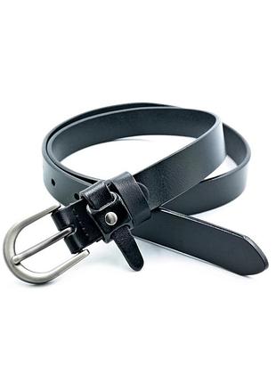 Женский кожаный ремень 2,3 х 110 см weatro черный zhin-kit-23k-0072