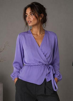 Нова ніжна легка бузкова сорочка із зав'язкою milla by asos 34 xs