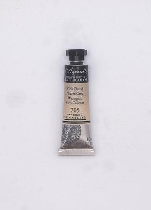 Акварельная краска l'aquarelle sennelier, 10 мл, s1 - серая теплая (warm grey)