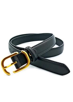 Женский кожаный ремень 2,3 х 105 см weatro черный zhin-kit-23k-0090