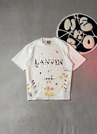 На руках!!!футболка gallery dept x lanvin paint splatter "white" s-m
