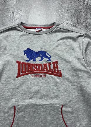 Vintage винтажный свитшот lonsdale лонсдейл big logo casual кэжуал