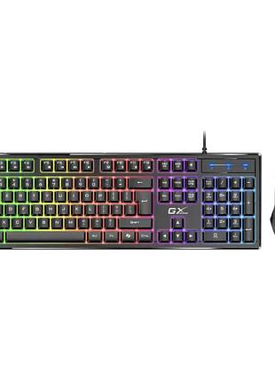 Комплект клавиатуры и мыши genius scorpion km-gx3 black игровой usb-a 104 клавиши 2400 dpi для пк и ноутбука (31330011406)