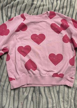 Світшот zara kids рожевий