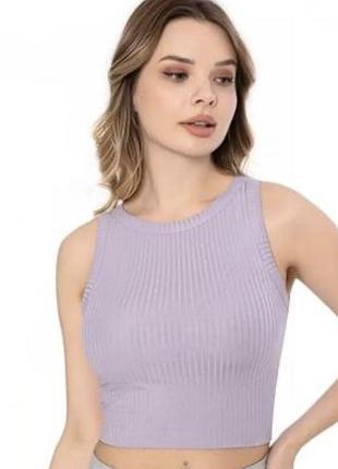 Shein лавандовий кроп топ
