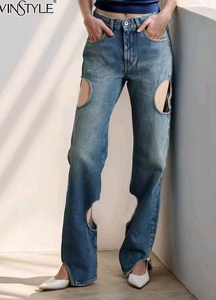 Джинсы интересного фасона, xl, xxl