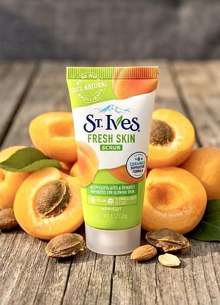 Абрикосовий скраб для обличчя st. ives fresh skin scrub, 28 г