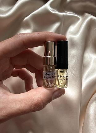 Пробник парфуму roja parfums sweetie aoud 1 мл та guerlain ambere samar 2 мл