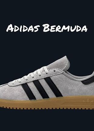 Женские кроссовки adidas bermuda light grey black