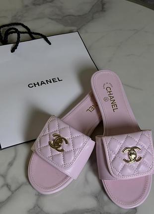 Шльопанці chanel denim 🩴