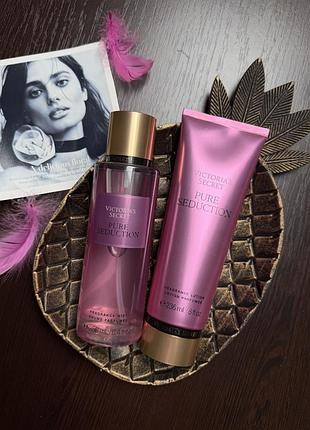 Набір victoria’s secret парфкмований спрей та лосьйон pure seduction