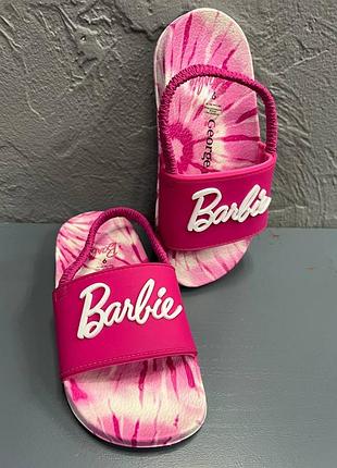 Дитячі шльопанці barbie george 27розмір (16.5см)рожеві