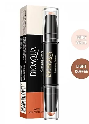 Двосторонній коректор для обличчя face stick grooming cream bioaqua (3,6 г)