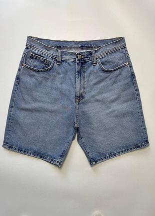 Джинсовые шорты zara голубого цвета, размер l-xl