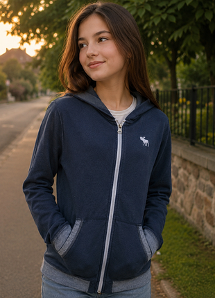 Модная подростковая толстовка серого цвета abercrombie&fitch, молниеносная отправка