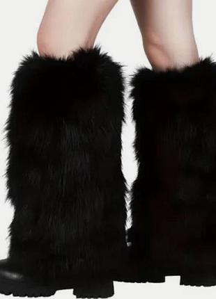 Хутряні гетри leg warmers y2k opium альт