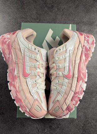 Стильные кроссовки nike p-6000 custom pink white