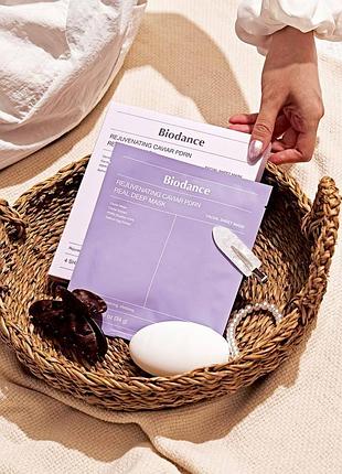 Маска гідрогелева антивікова з pdrn і ікрою rejuvenating caviar pdrn real deep mask від biodance
