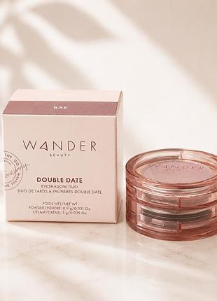 Тіні для повік wander beauty double date eyeshadow duo wink/bae 1,9 г кремові + пудрові