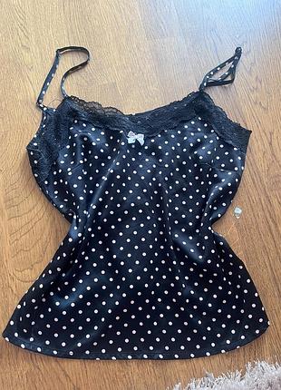 Топ в горошок y2k coquette polka dot