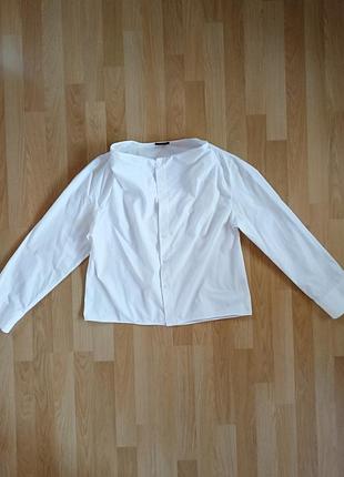 Шикарная трендовая женская летняя белая рубашка massimo dutti