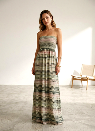 Seventy производство италия длинное платье сарафан в стиле missoni