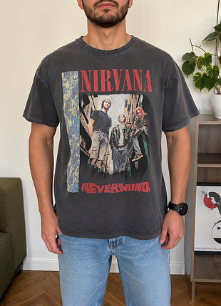 Nirvana nevermind футболка оригинал рок гранж kurt cobain xs-m винтаж