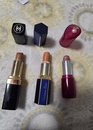 Помади  chanel,  cristian dior,  yves roche