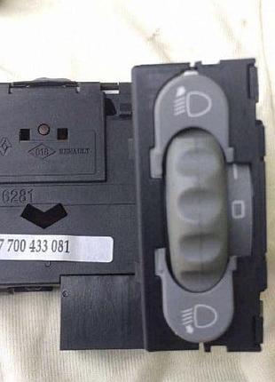 Б/у кнопка корректора фар renault scenic 1, 7700433081,