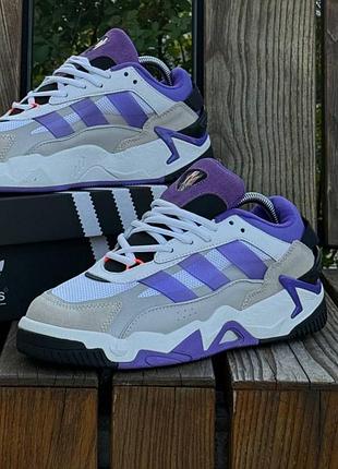 Кроссовки мужские adidas niteball ll, фиолетовые летние демисезонные весна-лето-осень кожа замша текстиль размер 41-45 новые 559-6