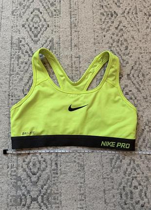 Спортивний топ nike pro dri-fit жовтий розмір s