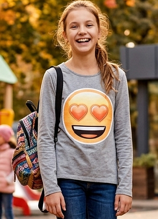 Крутий лонгслів emoji, made in bangladesh, 12-14 років, 💯 оригінал, блискавичне надсилання