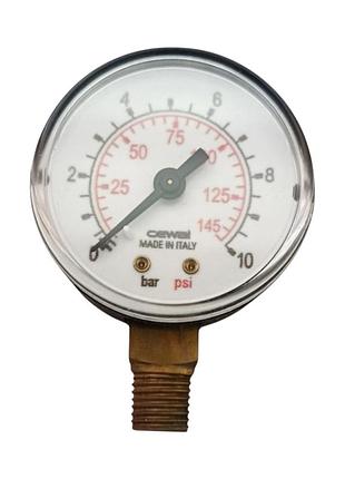 Манометр cewal м 50 мм g1/4" 10 барів вертикальний.