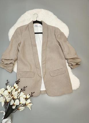 Пиджак льняной zara