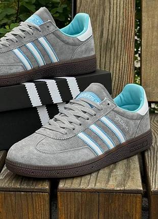Кроссовки мужские adidas handboll spezial серые летние демисезонные весна-лето-осень замша кожа размер 41-45 новые 834-42