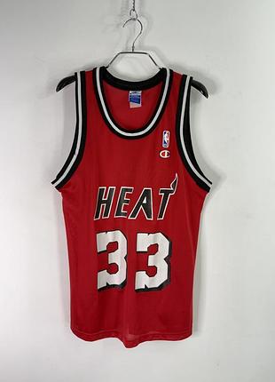 Vintage champion alonzo mourning miami heat made in usa jersey m size