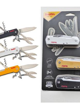 Набір складних ножів-мультитулів smith's 3-pack multi-tool knife combo sp-51317. оригінал. з сша. новий