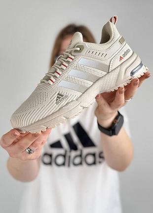 Жіночі кросівки adidas marathon beige — універсальний бежевий колір та комфорт щодня!