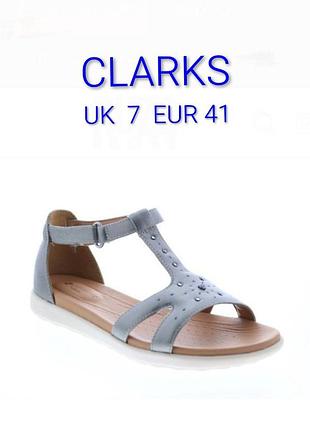 Шкіряні шикарні  босоніжки бренду clarks unreisel mara   uk  7   eur  41