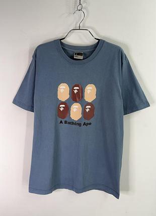 A bathing ape ape head tee printed t-shirt l size