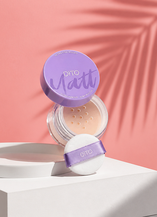 Dito ultra-fine milled loose powder - translucent & banana shades for flawless, long-lasting makeup