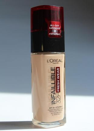 💛 стойкий тональный крем лореаль loreal l'oreal infallible fresh wear 145 rose beige розовый подтон
