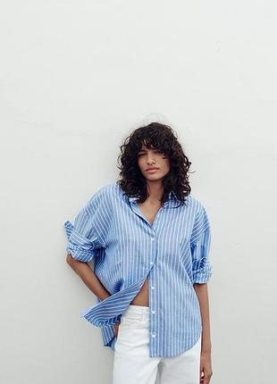 Класна блакитна бавовняна сорочка в смужку zara
⚡⚡⚡⚡⚡⚡⚡⚡⚡⚡⚡⚡⚡